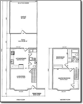Blueprint layout of 300 Place Town Home