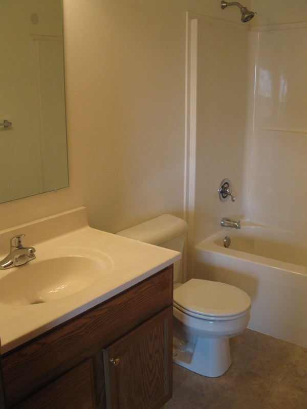 Main bathroom in 500 Place 2 bedroom town home