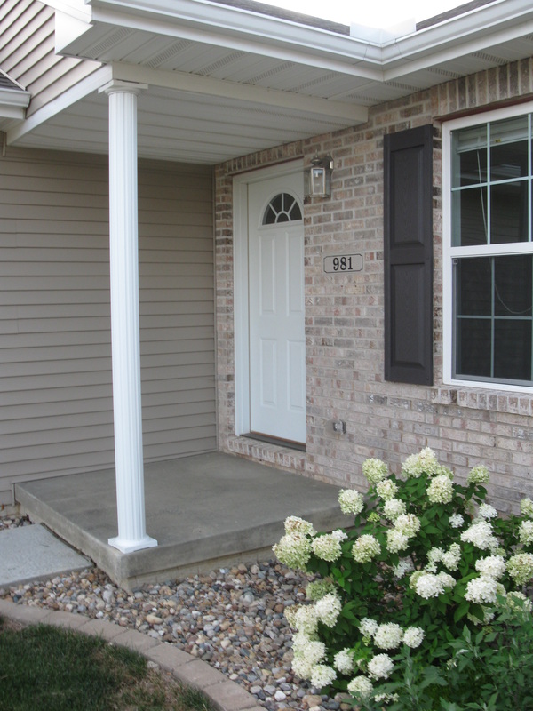 Front door outside College Park Duplex