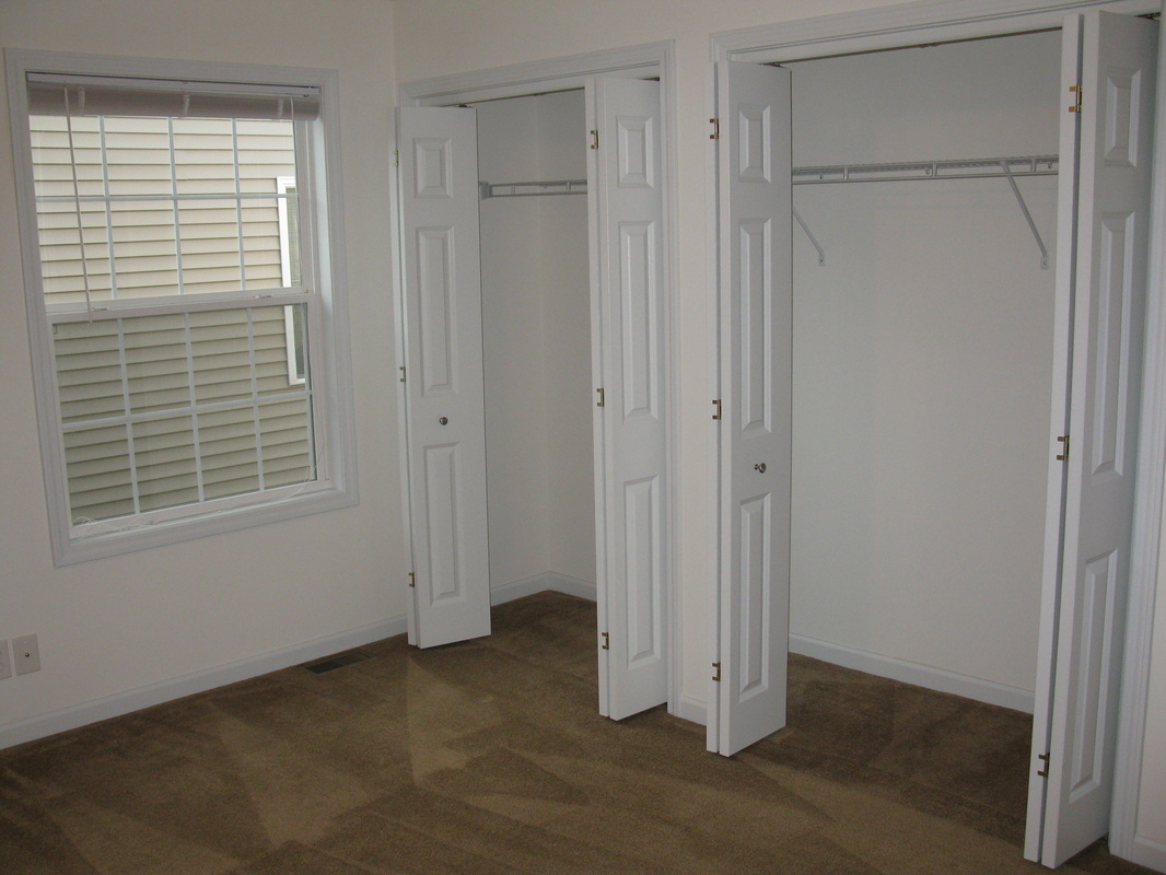 Master bedroom split closets in College Park Duplex