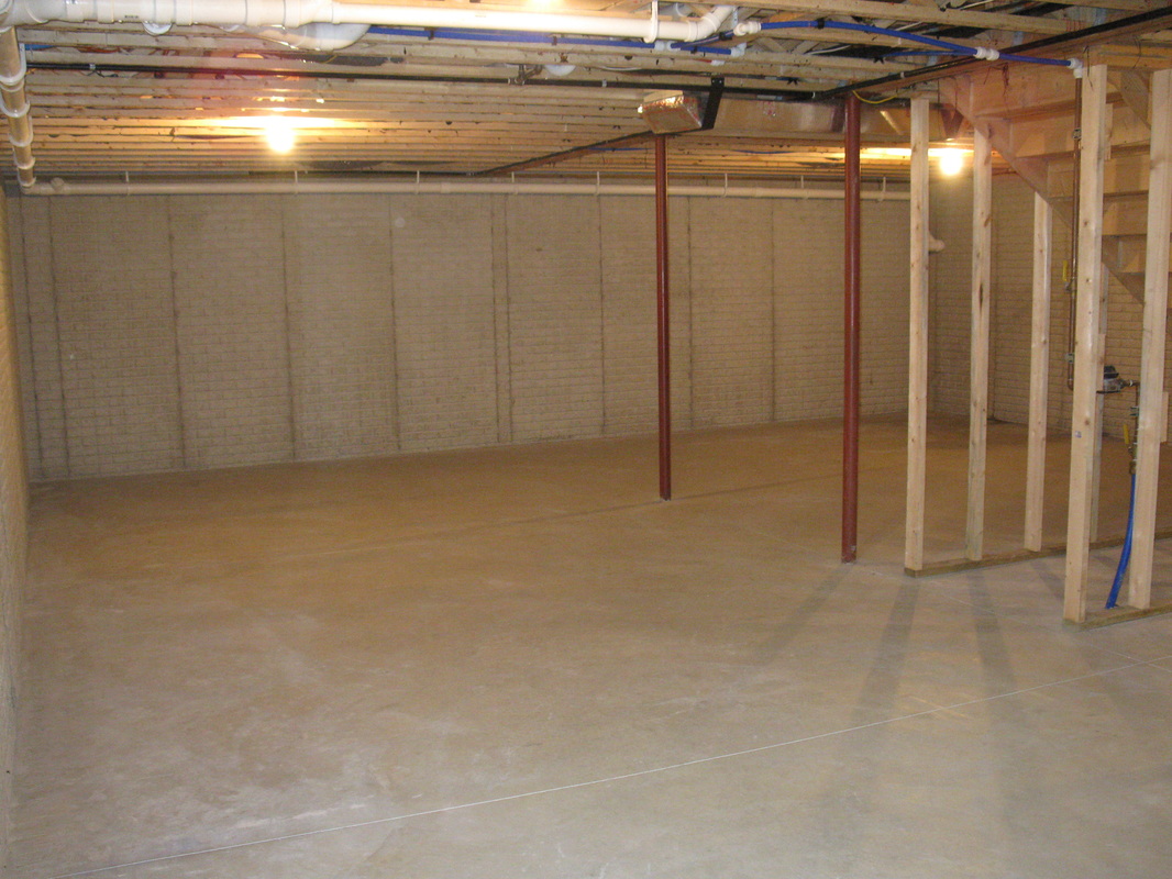 Unfinished basement in College Park Duplex