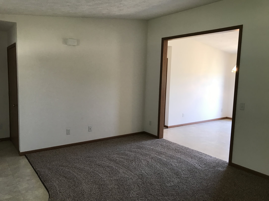 Living room in Parkview B Duplex